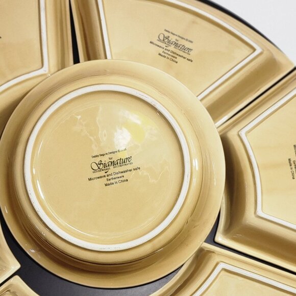 RARE Signature Sorrento Wheat Gold 8 Piece Lazy Susan - Picture 12 of 13